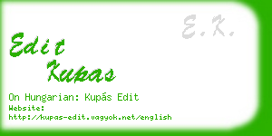 edit kupas business card