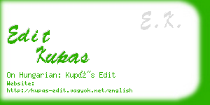edit kupas business card